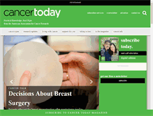 Tablet Screenshot of cancertodaymag.org